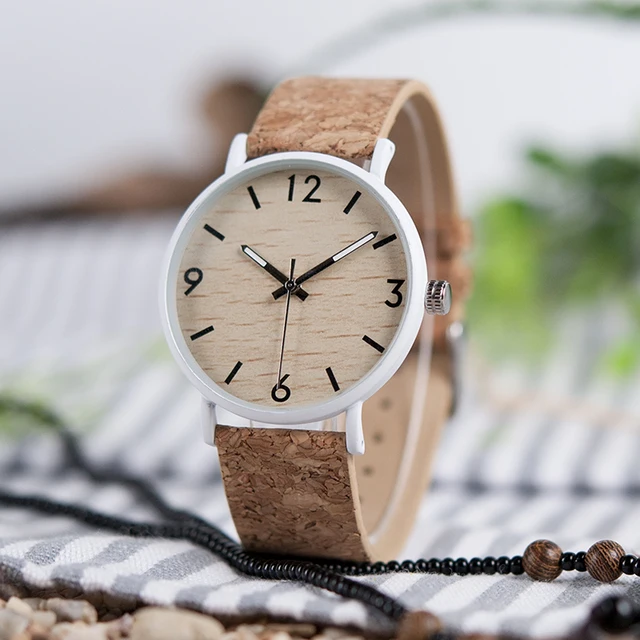 BOBO BIRD Men Women Watch Male Dial Stainless Steel Case Bamboo Wooden Cork Leat BOBO BIRD Men Women Watch Male Dial Stainless Steel Case Bamboo Wooden Cork Leat