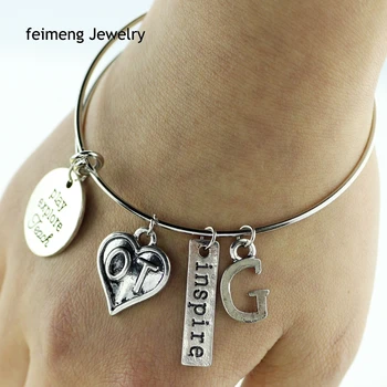 

Adjustable OT Bracelets & Bangles Occupational Therapy Charm Bangle Play Explore Teach Heart-shaped Jewelry Inspire Bracelets