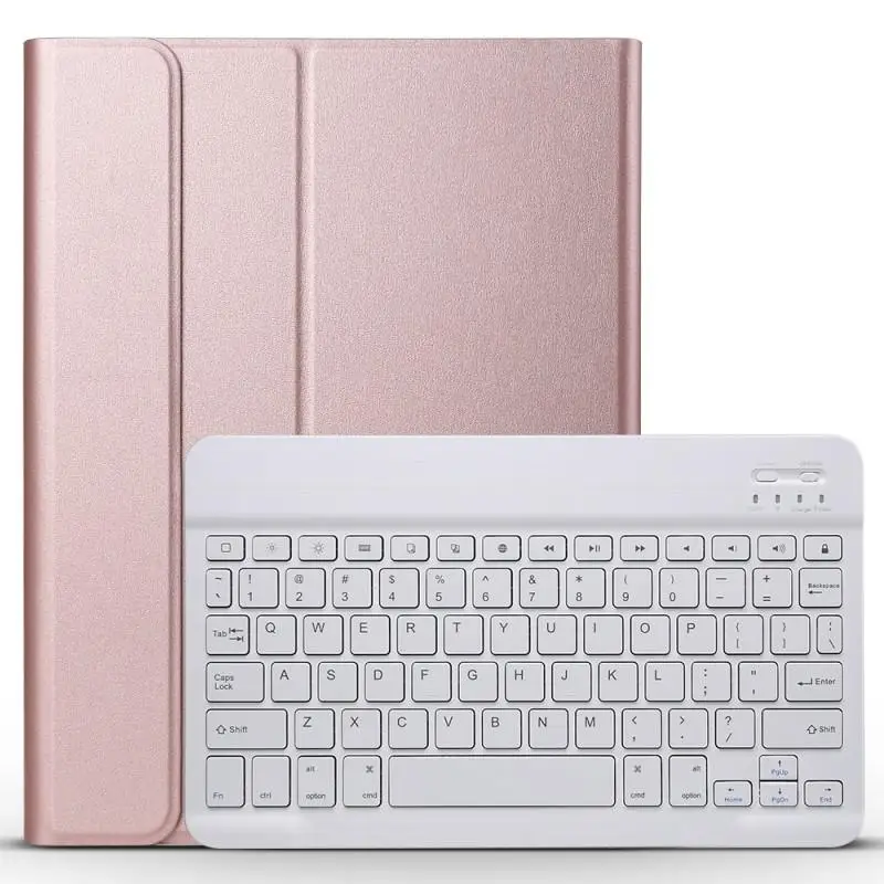 Для huawei MediaPad T5 10 Клавиатура чехол 10,1 дюймов AGS2-W09 AGS2-L09 AGS2-L03 Тонкий Bluetooth клавиатура кожаный чехол Funda - Цвет: Rose Gold with White