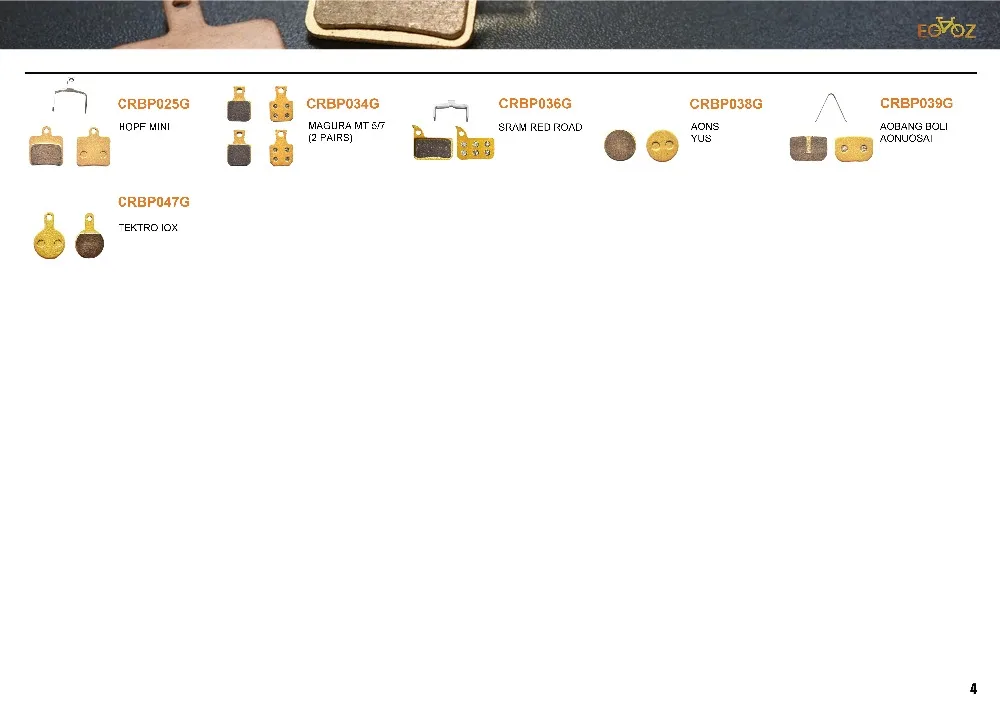 EOOZ 10 пар металлический велосипед металлический диск тормозные колодки для IOX/LYRA