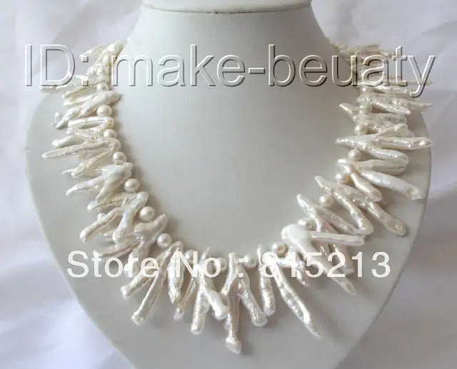 

ddh00208 classic huge 40mm baroque white reborn keshi freshwater pearl necklace