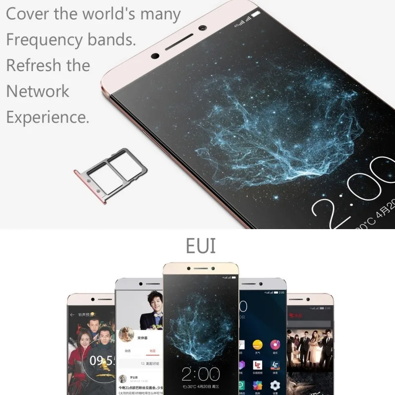 5," Letv LeEco Le 2X520 Мобильный телефон Snapdragon 652 Восьмиядерный мобильный телефон 3 ГБ 32 ГБ 1920x1080 16 Мп Android отпечаток пальца