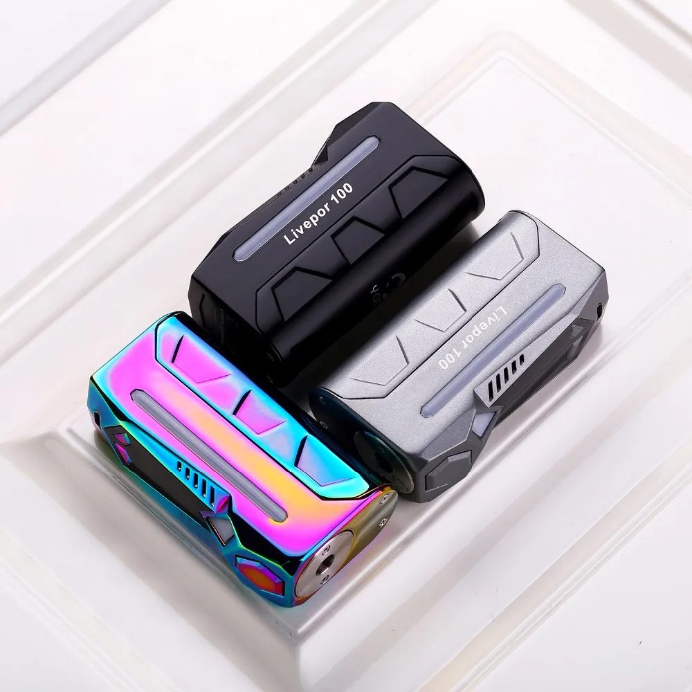 Оригинальный yosta Livepor 100 коробка MOD Вт TC мод Vape питание от 21700/201700/18650 Батарея