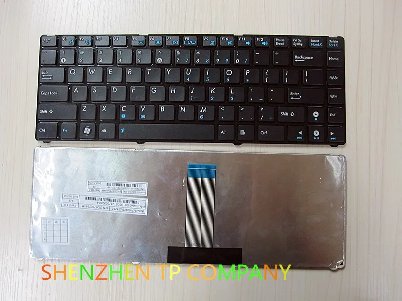 Совершенно новая клавиатура для ноутбука ASUS EEE, ПК EPC UL20 U20A UL20A UL20FT 1201K 1201T 1201N 1201HA US с черной рамой