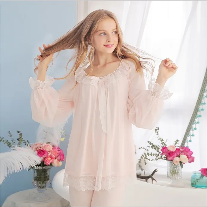 Aliexpress.com : Buy New Fashion Women Pink Pajama Sets Princess Spring ...