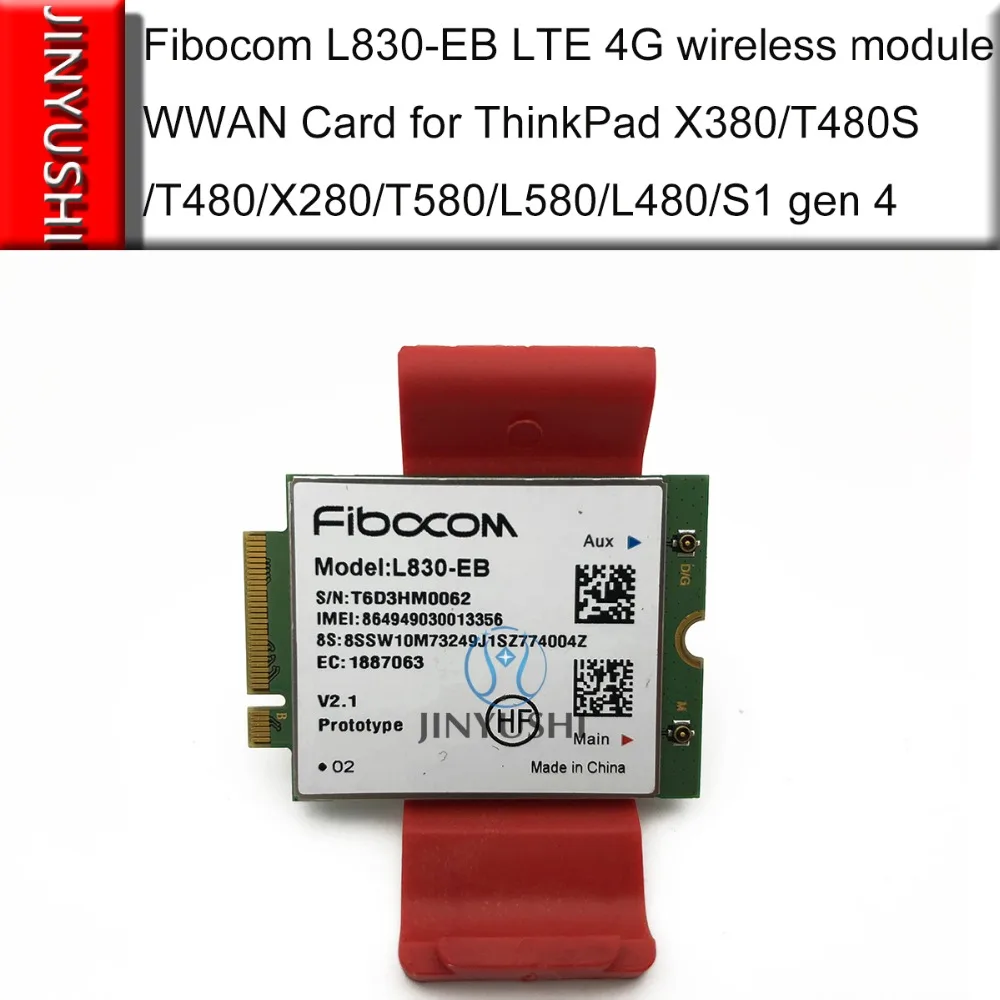 

Fibocom L830-EB LTE 4G wireless module/WWAN Card for THINKPAD X380/T480S/T480/X280/T580/L580/L480/S1 gen 4