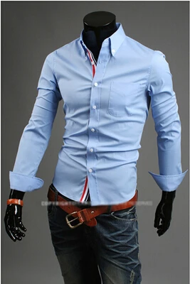 Новое поступление мужская Тонкая посадка уникальная горловина стильное платье с длинными рукавами рубашки мужские рубашки