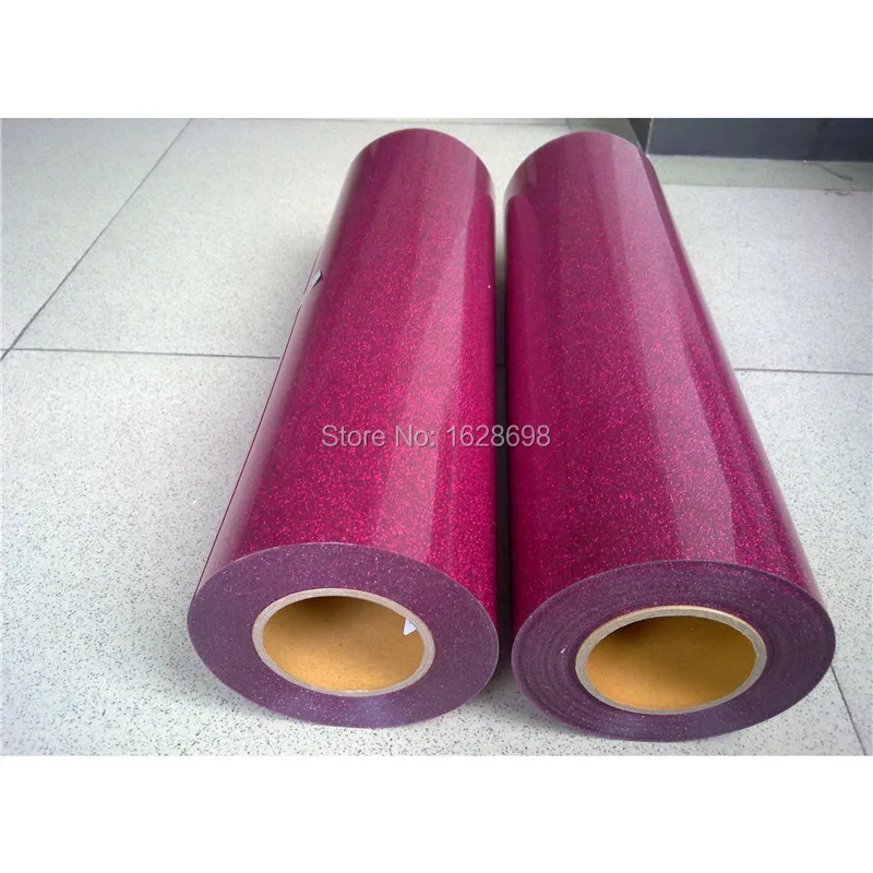 

CDG-24 cherry color PU Based Glitter Heat Transfer Vinyl For T-shirt