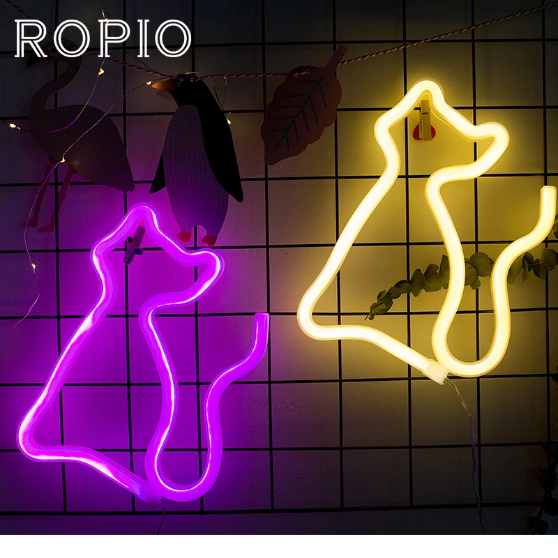 

ROPIO Abajur Night Light Desk Lamp LED Neon Cactus Pineapple Christmas Tree Battery Operated for Home New Year Wedding Decor