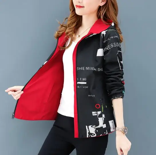 

Spring autumn Women's Jacket new Korean version loose baseball uniform casual large size Women Jackets coat