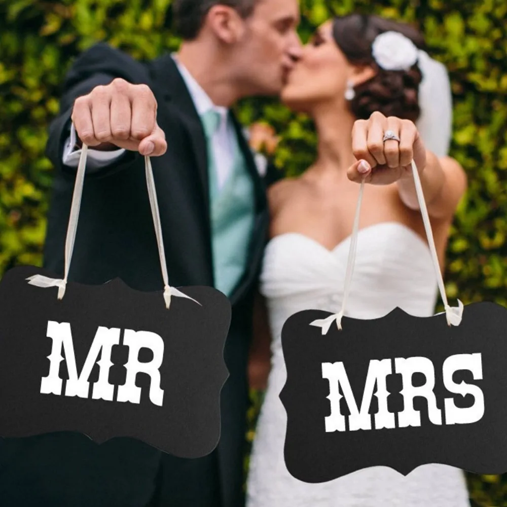 Mr and Mrs реквизит для фото стул декоративные Знаки Баннер гирлянда Свадебная