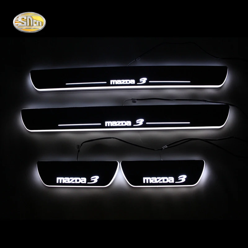 SNCN LED door sill for Mazda 3 2014 2015 Axela mazda3 M3 Led moving door light