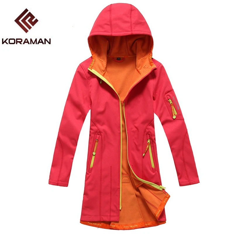 

KORAMAN Hiking Camping Jackets For Lovers Nylon Woolen Windproof Waterproof Camping Jackets Lady Outdoor Windbreaker Sportswear