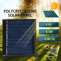 5 в 0,3 Вт мини панели солнечные Новый зарядки DIY модуль поликремния 60MA мощность 0,3 мини солнечная батарея своими руками батарея зарядное