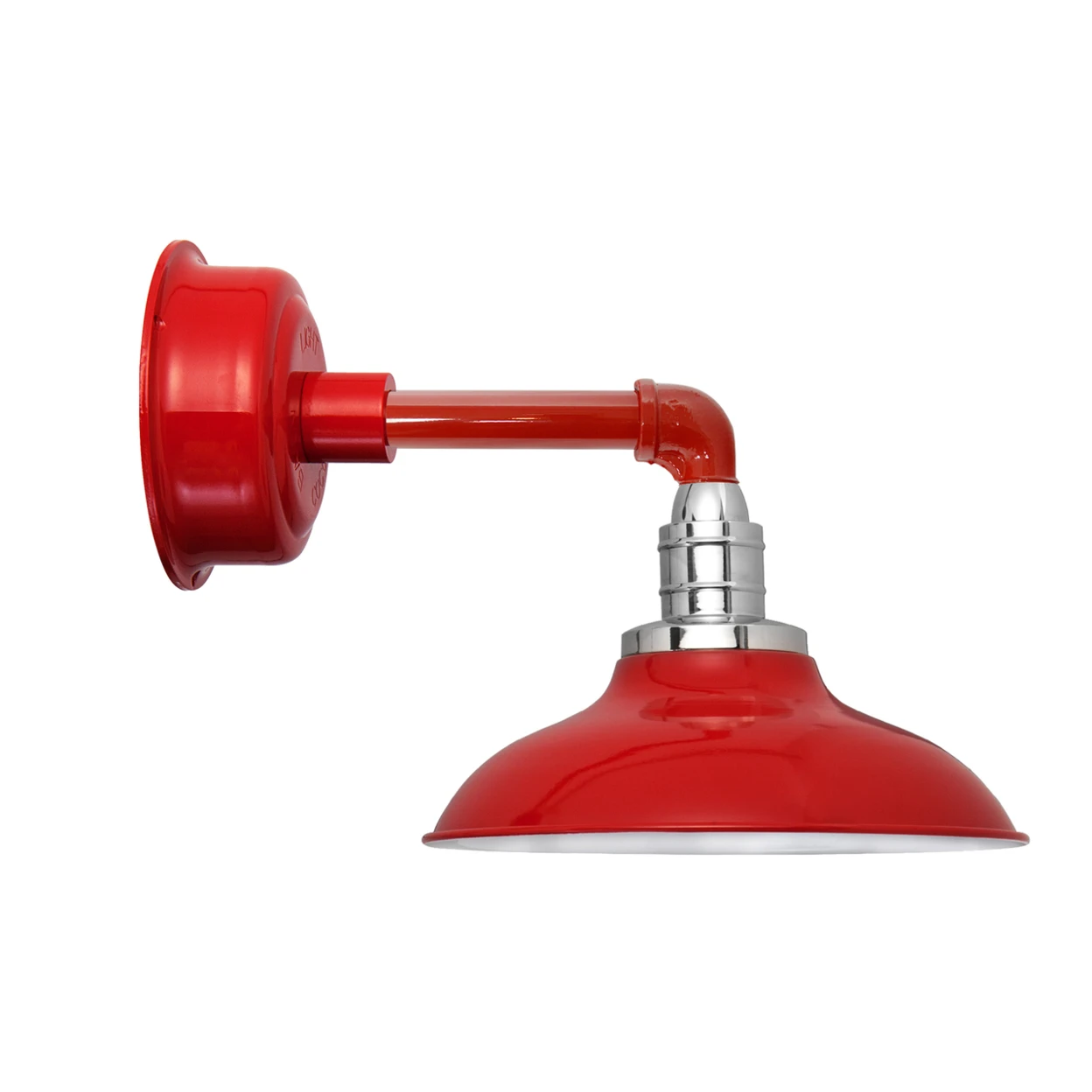 10 Peony LED Sconce Light in Cherry Red with Cosmopolitan Arm in Cherry Red
