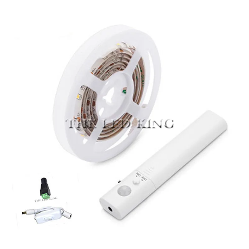 

1m 2m 3m 4m 5m LED Strip PIR Motion Sensor Light Smart Turn ON OFF Bed Light Flexiable LED Strip lamp For Closet Stairs Kitchen