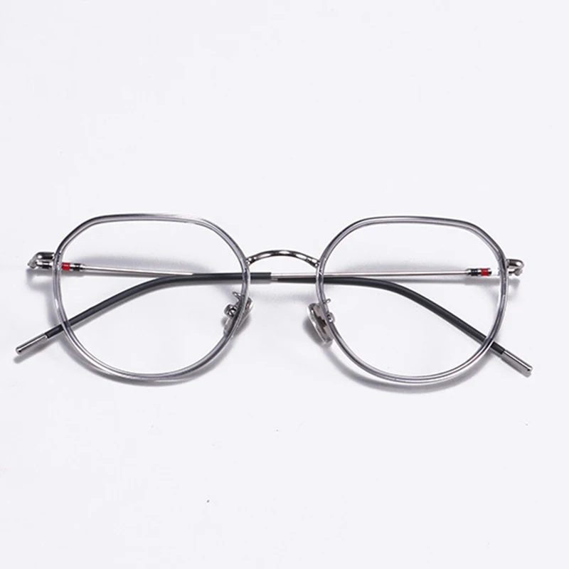 TR90 Винтаж Для женщин Для мужчин очки оптические линзы рецепт оправы для глаз Для мужчин аксессуары тенденции очки при близорукости дамы - Цвет оправы: Transparent Gray