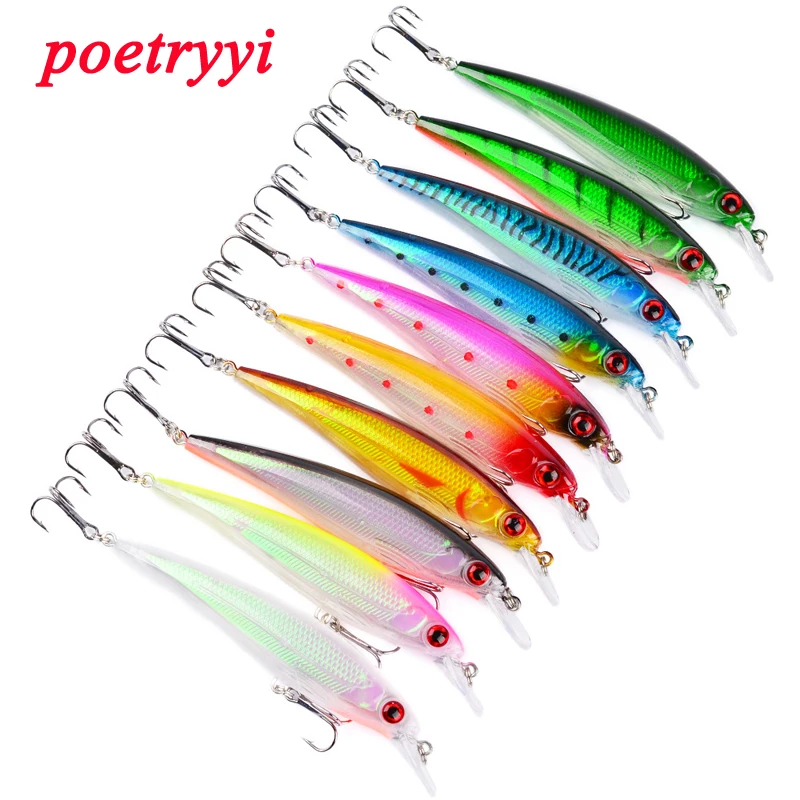 

1pc Fishing Lures 3D Eyes Floating Laser Minnow Hard Aritificial Wobblers Crankbait Plastic Baits Pesca Isca 11cm 13.77g 30