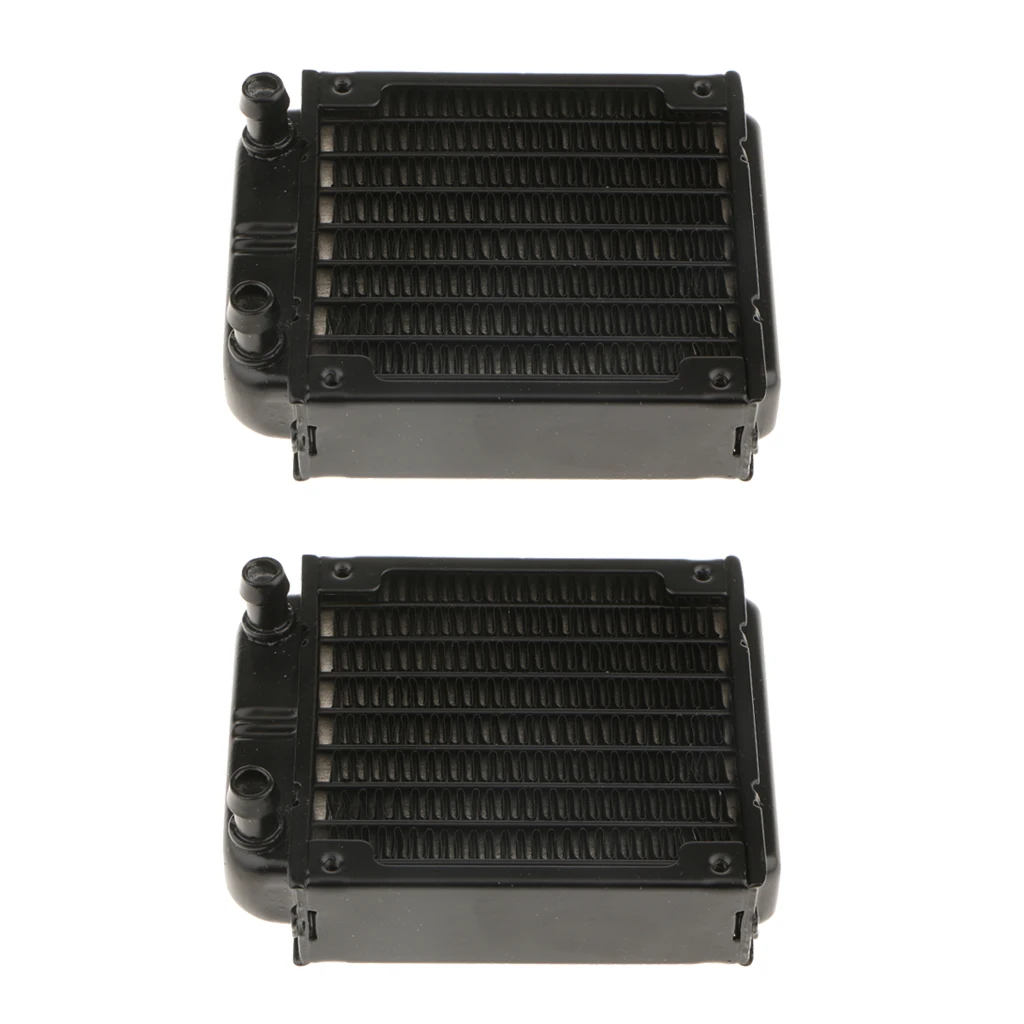 2x Computer Radiator Water Cooling Cooler for CPU LED Heatsink Aluminum 80mm