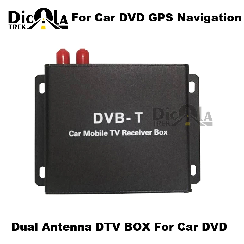 Автомобильное Цифровое ТВ коробка DVB-T MPEG-4 приемник DVB-T для европейских стран с 2 антенной, поддержка 120 км/ч