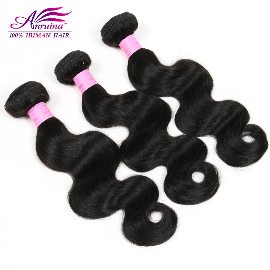

Jet Black Remy Brazilian Hair Body Wave 4 Bundles #1 Wet and Wavy Human Hair Body Wave Mixed 10"-30"cheap brazilian Hair Bundles