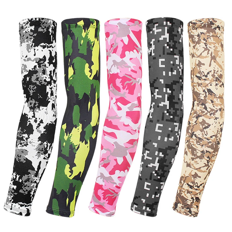 

20 Color Bicycle Arm Warm Bicycle Sports Camouflage Tattoo UV Sunscreen Cool Arm Sleeve Warm Gloves Sunscreen Skull Bicycle