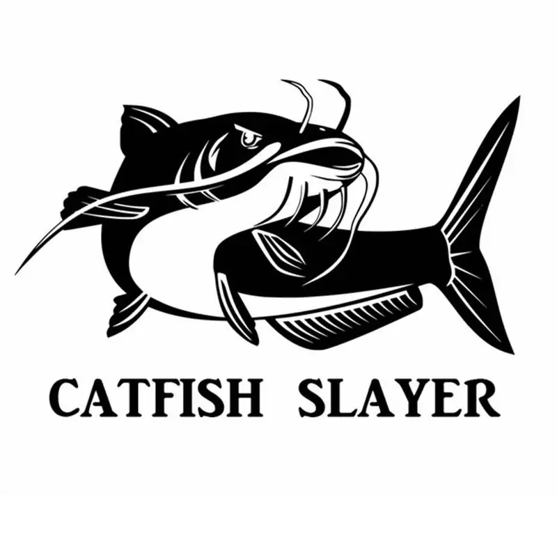 Fishing Sticker Name Fish Catfish Decal Angling Hooks Tackle Shop