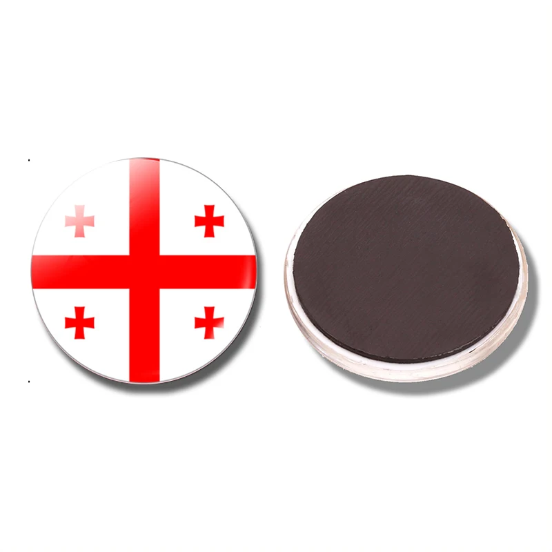 Национальный магнит для холодильника с флагом, грузинская карта, стеклянный купол, магнитные наклейки на холодильник, держатель для заметок, украшение дома, сувенир - Цвет: PACK OF 1