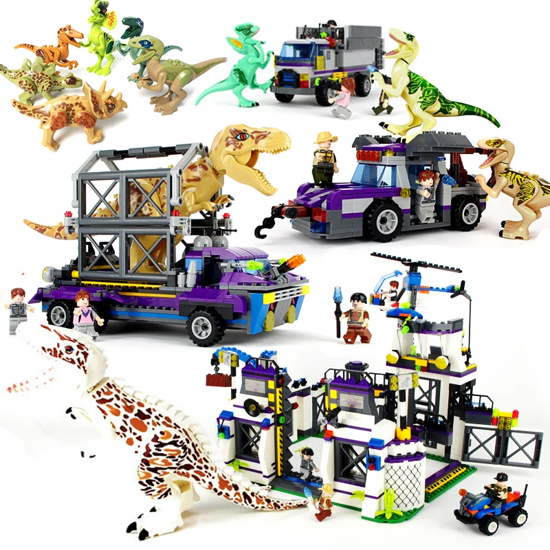 Legoings Jurassic World 2 Dinosaurs Figures Building Blocks Toys Tyrannosaurus Rex Brick Children Boy Dinosaurs Toys Kids Gift