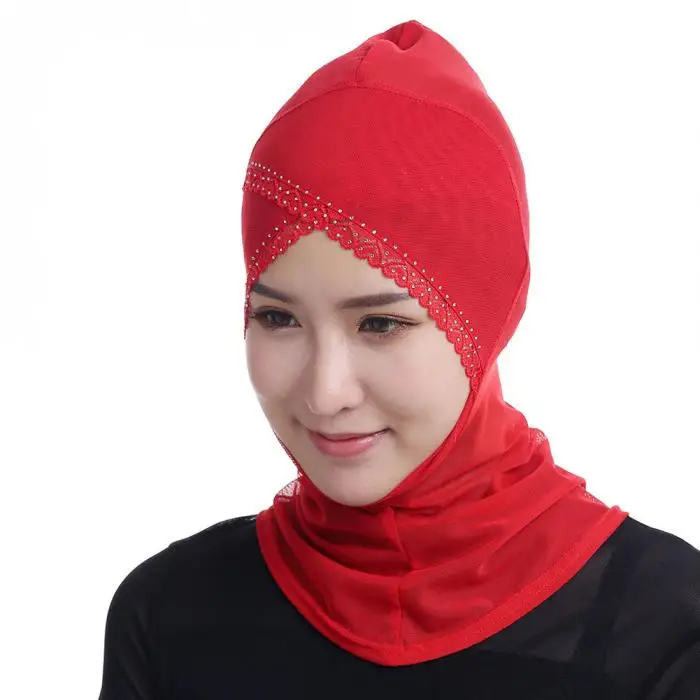 Женский мусульманский женский шарф, шапка, шарф-хиджаб, головной убор, головной убор, модный шарф AIC88