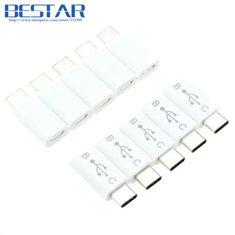 

100pieces 3A Micro USB 2.0 Female To USB 3.1 Type-C USB-C Male Adapter Connector For Xiao Mi 4C 4S 5 OnePlus Two 2 Nexus 5X 6P