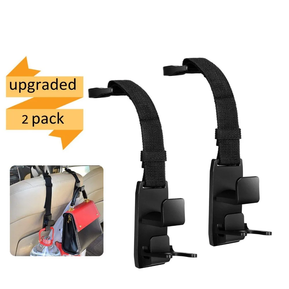 

Headrest Hooks for Car Adjustable Length Car headrest hooks for Car Back Seat Organizer Universal Car Purse For Bottle Holder