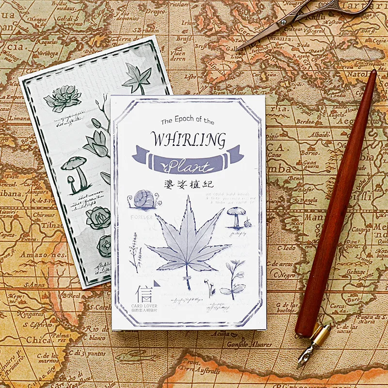 

30 Pcs/Set Creative Whirling Plant Postcard /Greeting Card/Message Card/Christmas and New Year gifts