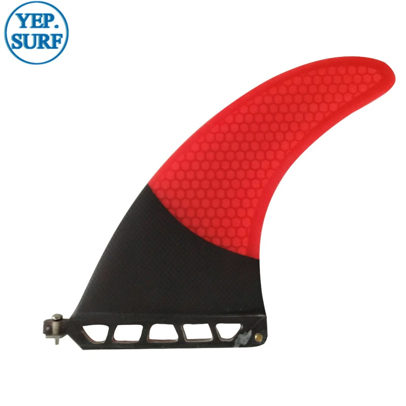 Longboard одиночный плавник 8 Длина плавник для серфинга красный цвет плавник