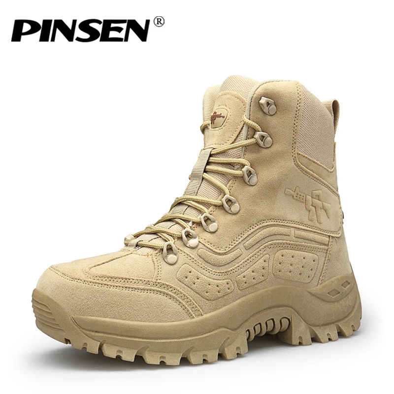 

Men Desert Tactical Military Boots Mens Work Safty Shoes SWAT Army Boot Fashion Militares Tacticos Zapatos Ankle Combat Boots