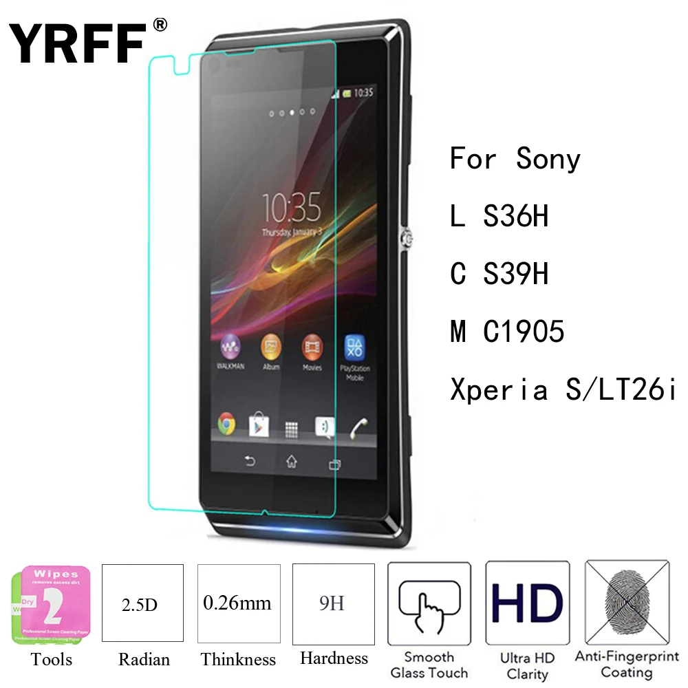 Закаленное стекло 2.5D для защиты экрана пленка Sony Xperia Z L36h C S39H c2305 c2304 M C1904 C1905 S LT26i 2