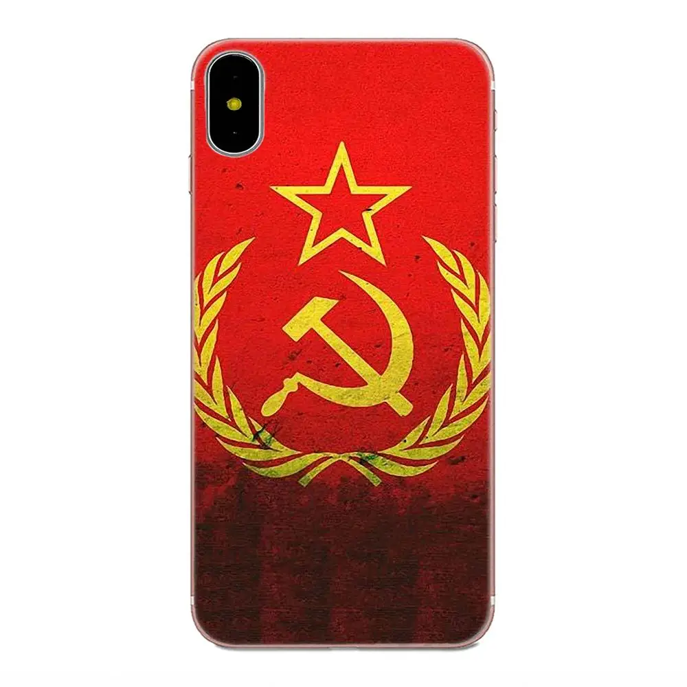 Мягкий чехол для телефона с изображением русского флага медведя Орла Apple iPhone 4 4S 5
