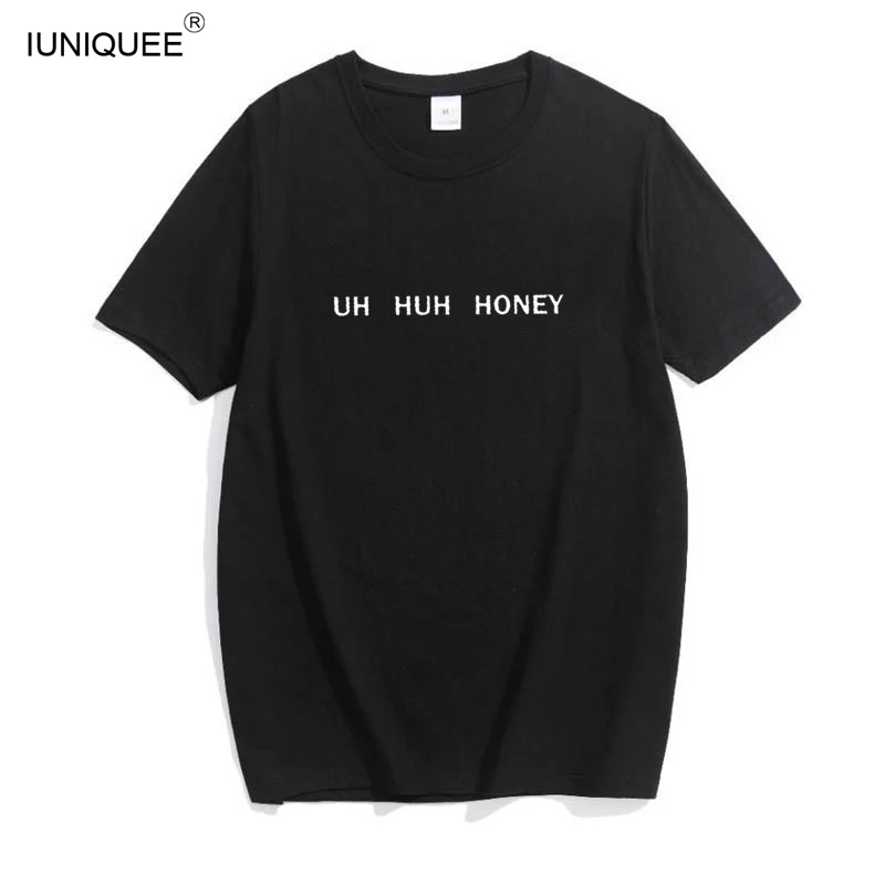 2017 женские летние футболки с короткими рукавами UH HUH HONEY черные круглым вырезом и