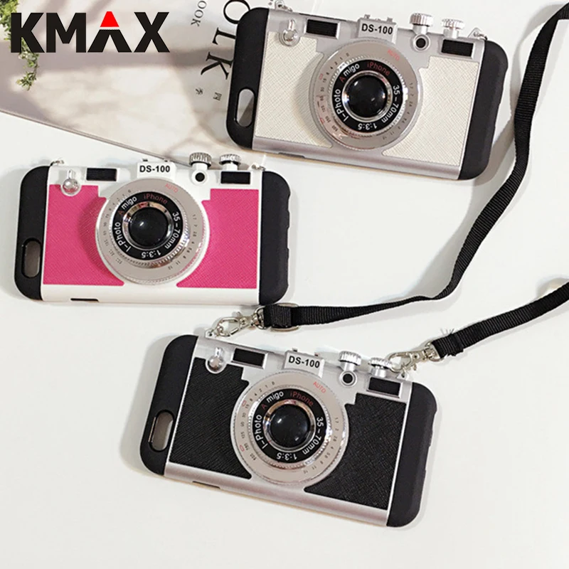 Жесткий чехол для камеры KMAX 3D модный силиконовый из ТПУ iPhone 6 6S 7 8 Plus Специальный