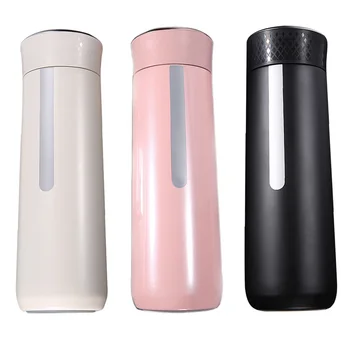 

480ml Stainless Steel Thermos Bottle Insulation LED Digital Smart Vacuum Mug Travel Hot Water Bottle Wireless Charging Smart Mug