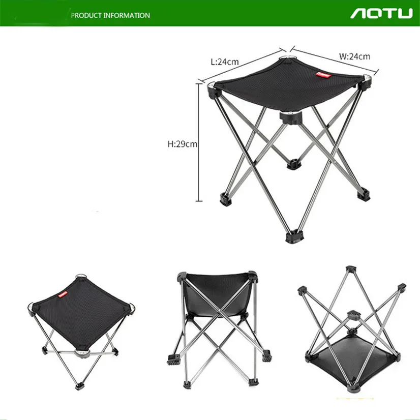 FishSunday plegable al aire libre plegable de aluminio silla taburete asiento de Camping pesca gota envío enviado cayendo July22