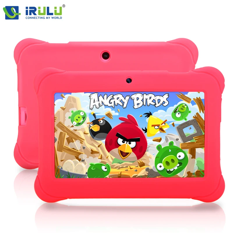 Lowest Price iRULU Y1 7'' Baby Pad Tablet PC for Children Quad Core IPS Screen 1024*600 Dual Cameras Android 4.2.2 1GB/8GB ROM Wifi With Case