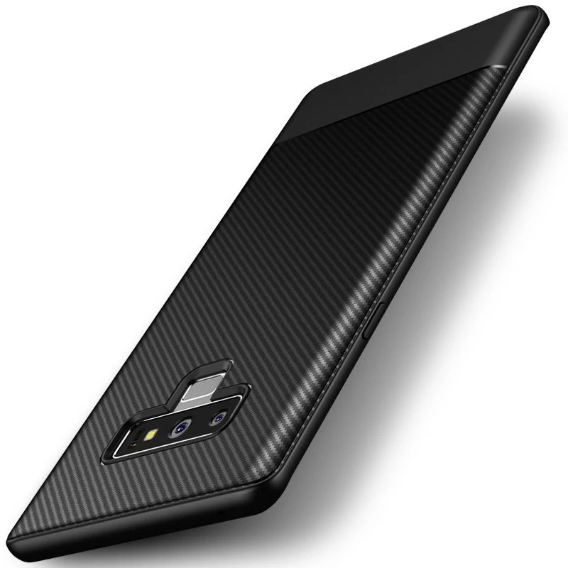 

1Pcs Luxury Mobile Phone Cases for Samsung Note9 Silicone Drop Protection Gel carbon fiber Soft Shell