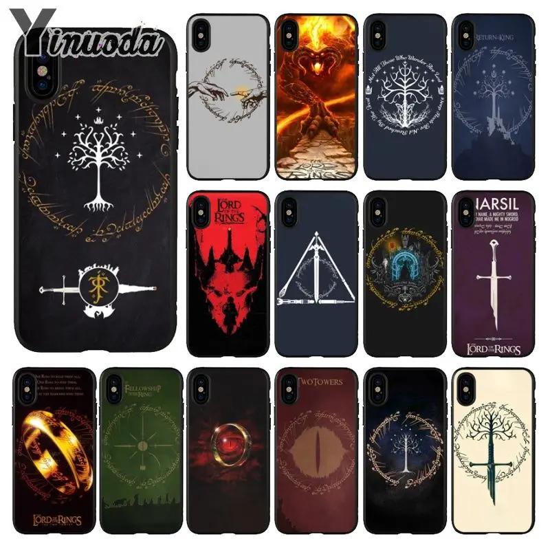 Yinuoda رب خواتم لينة سيليكون أسود جراب هاتف ل أبل فون 8 7 6 6 S زائد X XS ماكس 5 5 S SE XR الهواتف المحمولة Yinuoda رب خواتم لينة سيليكون أسود جراب هاتف ل أبل فون 8 7 6 6 S زائد X XS ماكس 5 5 S SE XR الهواتف المحمولة