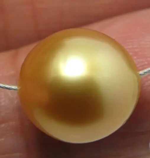 

12mm natural south seas drak gold loose pearl match silver chain