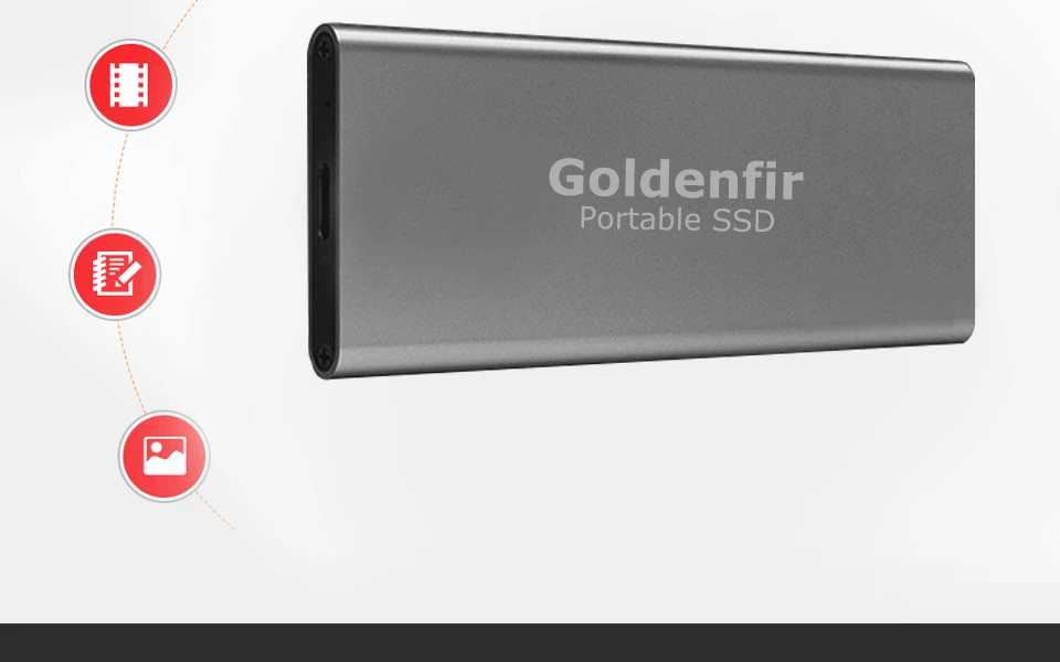 Goldenfir новые товар Портативный SSD USB 3,1 64 Гб 128 ГБ 256 512 1 ТБ внешний твердотельный накопитель для Бизнес и частные