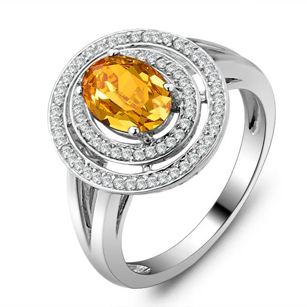 

Genuine 925 Fine Jewelry Natural Ring 925 Sterling Silver Party Rings For Women (come with box) (JewelOra RI101418)