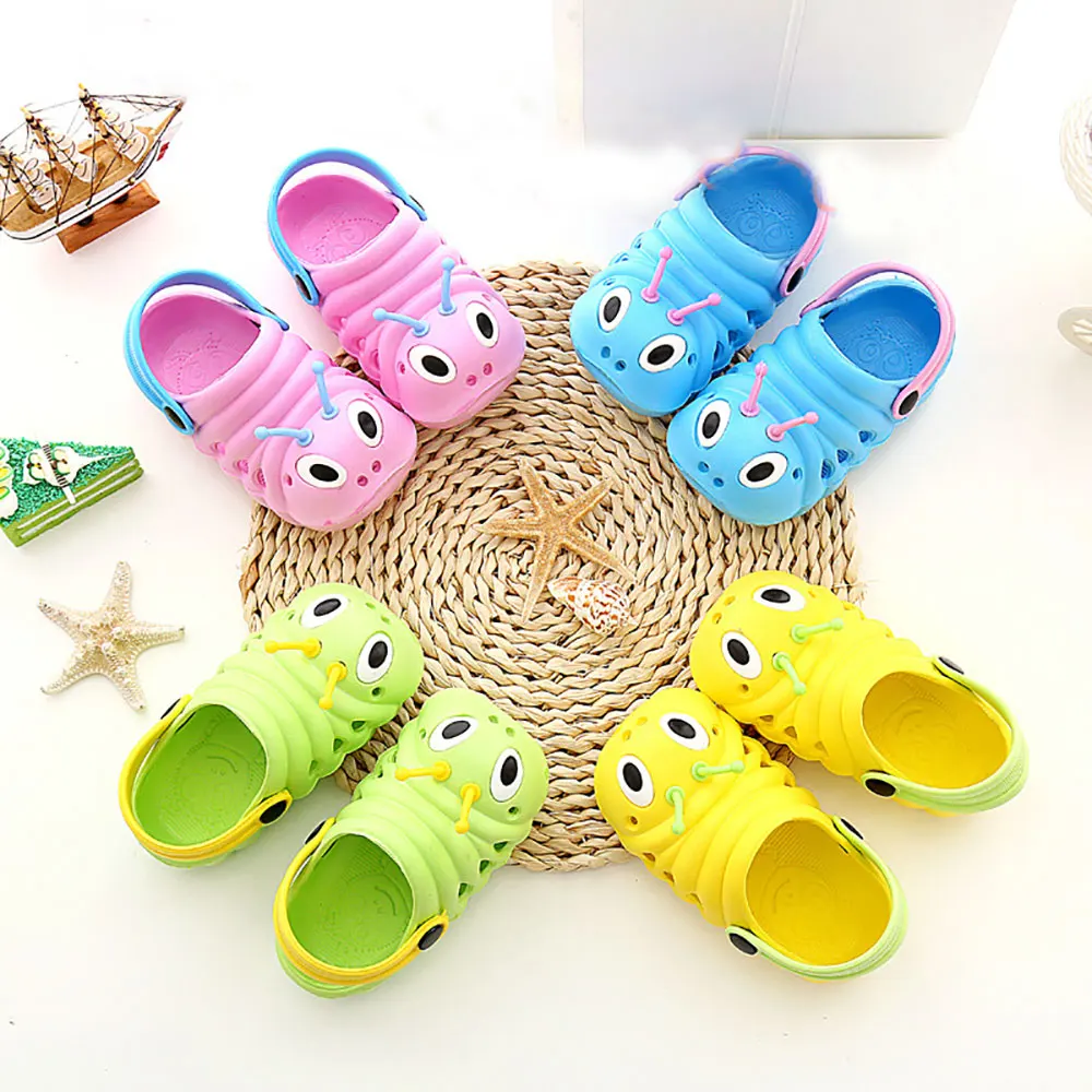 

2019summer new children's sandals and slippers caterpillars for men and women non-slip children' garden hole shoes beach sanda