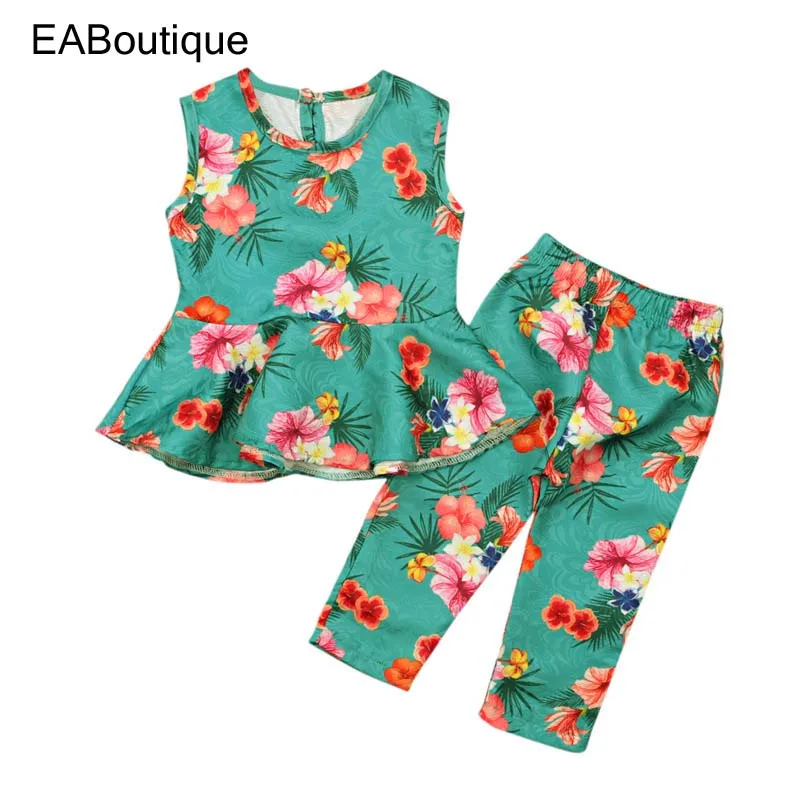 

EABoutique fashion tops+ kids clothes girls cute print sleeveless O-neck baby summer girl for 1-5 year old S0309