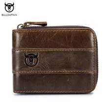BULLCAPTAIN Top Quality Cow Genuine Leather Men Wallets Fashion Joint Purse Dollar Carteira Masculina Design Credit Card Holder BULLCAPTAIN Top Quality Cow Genuine Leather Men Wallets Fashion Joint Purse Dollar Carteira Masculina Design Credit Card Holder